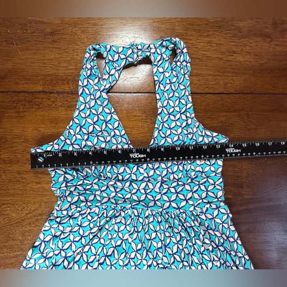 Anthropologie Maeve Mabel Tiered Maxi Dress Blue Motif Womens XSP - Picture 4 of 9